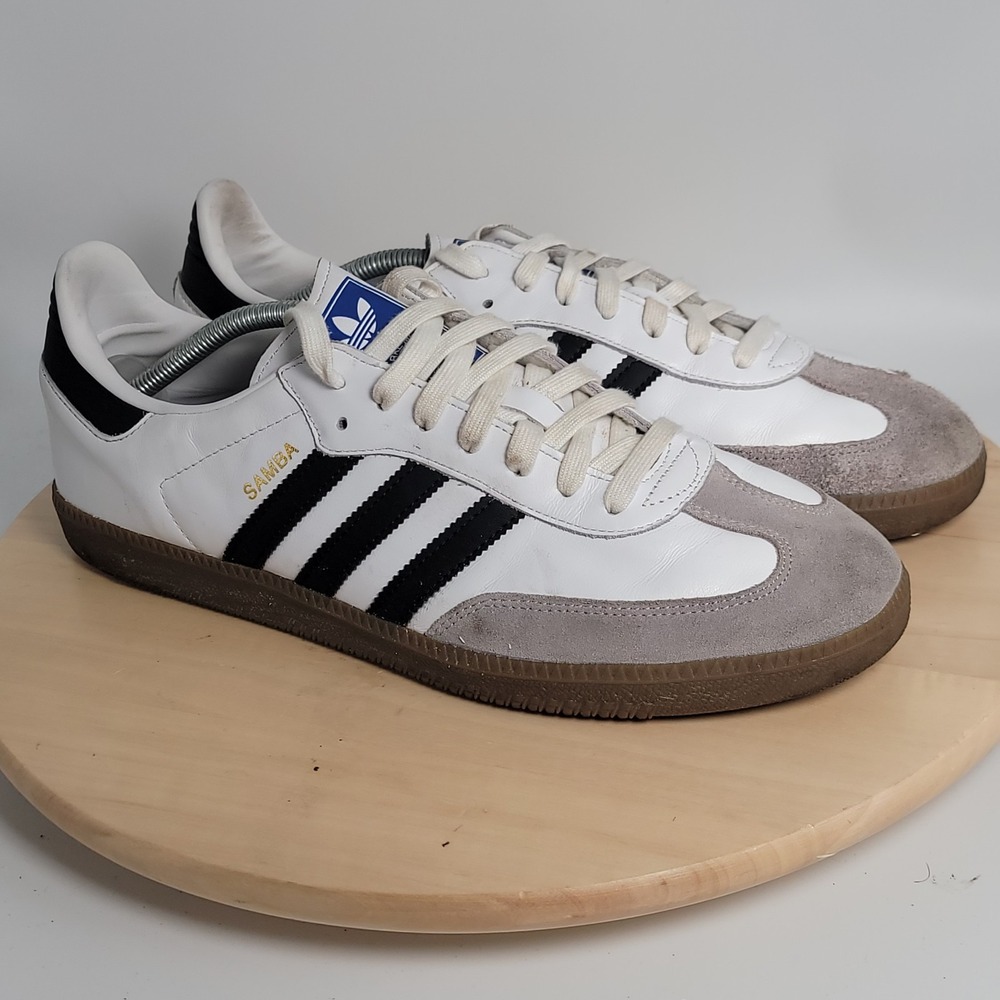 Adidas Samba OG Cloud White Core Black Gum B75806 Men's Sneakers Size 12